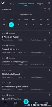 VT Markets mobile Trading App economic calendar. VT Markets mobile Trading App economic calendar.