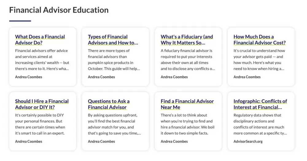 Financial Advisor Education
