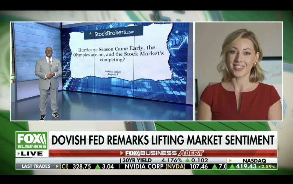 Jessica Inskip appearing on an August 6th, 2024 episode of Fox Business News.