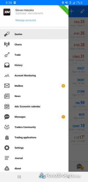 XM MetaTrader 5 mobile trading app XM MetaTrader 5 mobile trading app