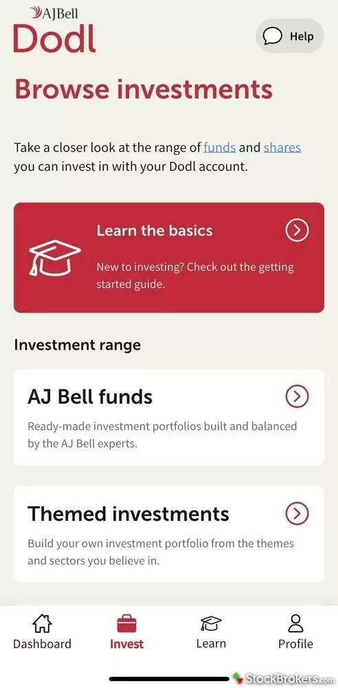 AJ Bell Dodl app