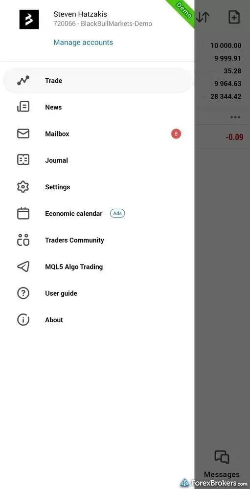 BlackBull Markets mobile app view (updated logo) BlackBull Markets mobile app view (updated logo)