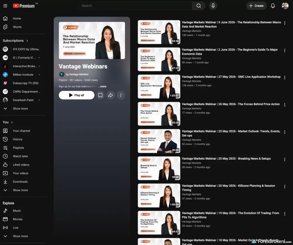 Vantage Educational Webinar Video Library Vantage Educational Webinar Video Library